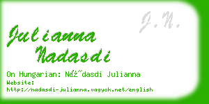 julianna nadasdi business card